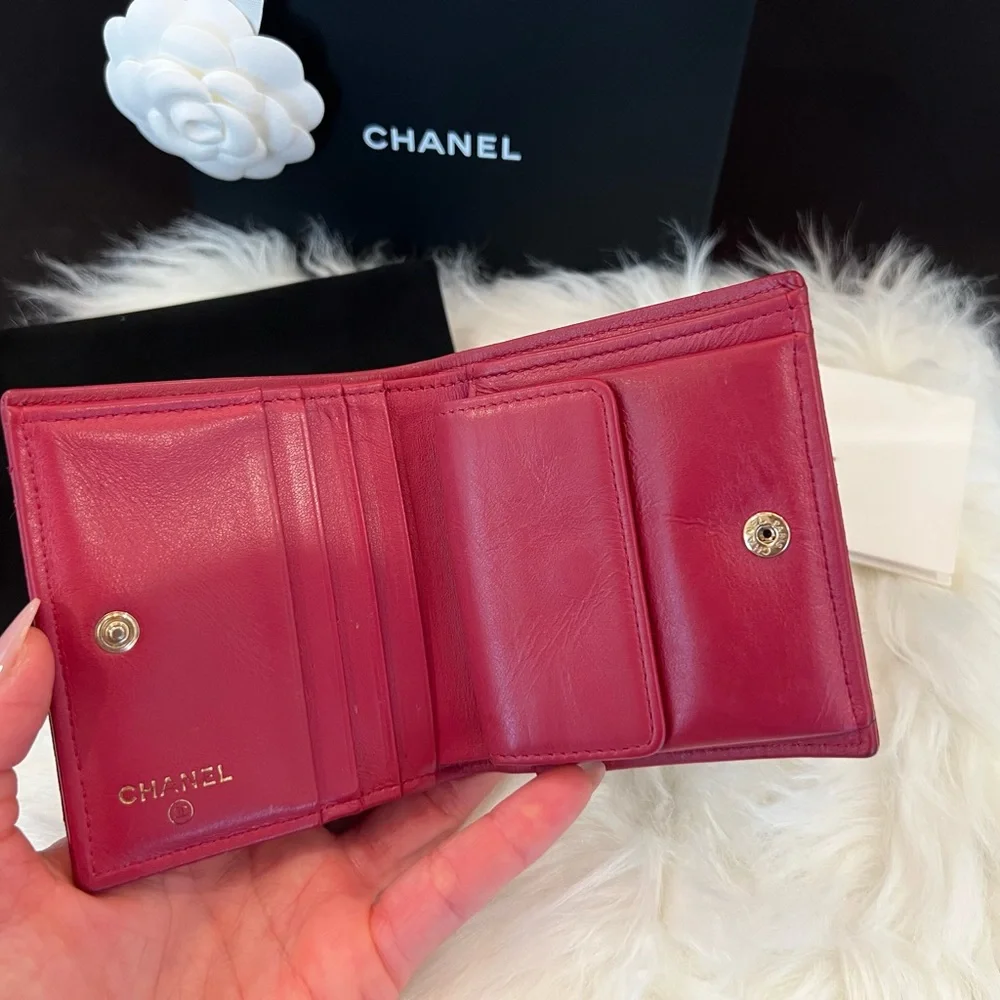 Chanel Quilted Caviar Compact Wallet - Picture 8 of 13
